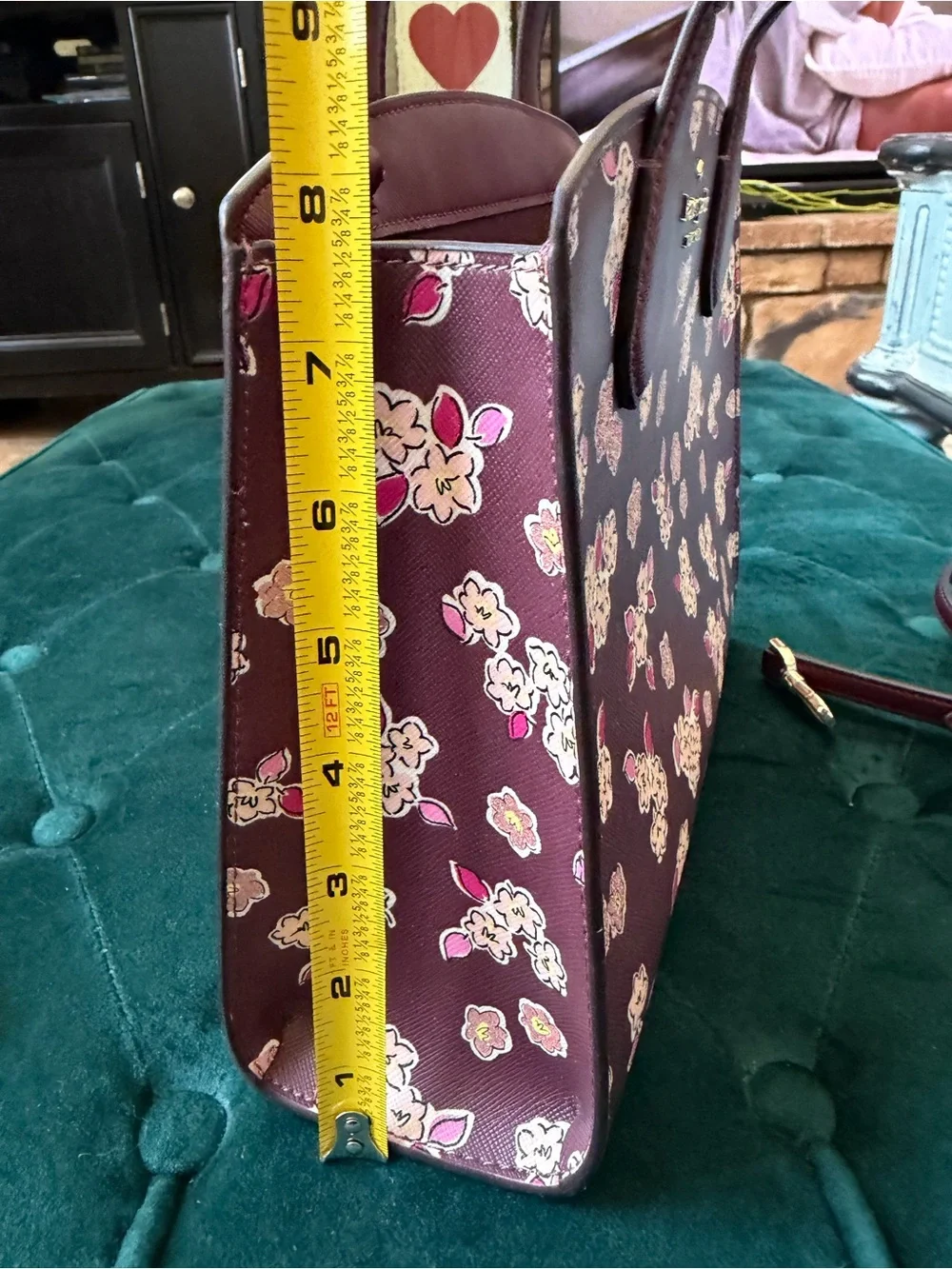 Kate Spade Burgundy Tinsel Satchel Set